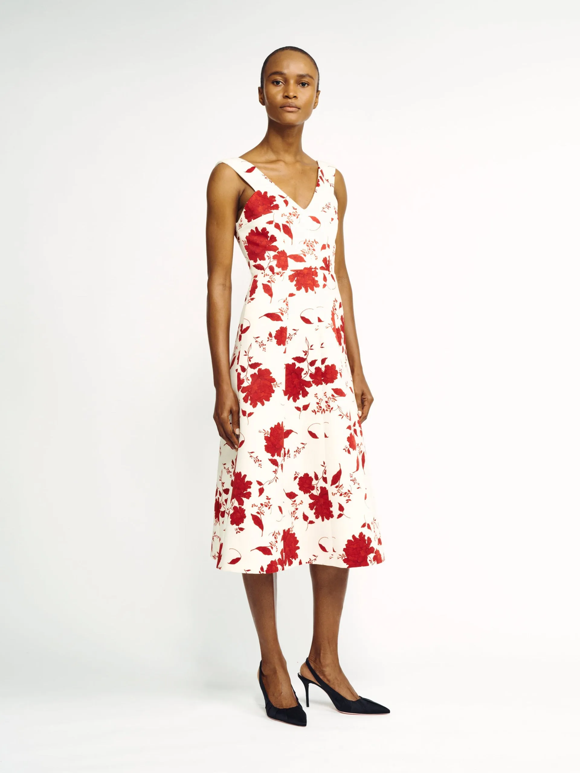 Petrova red floral dress