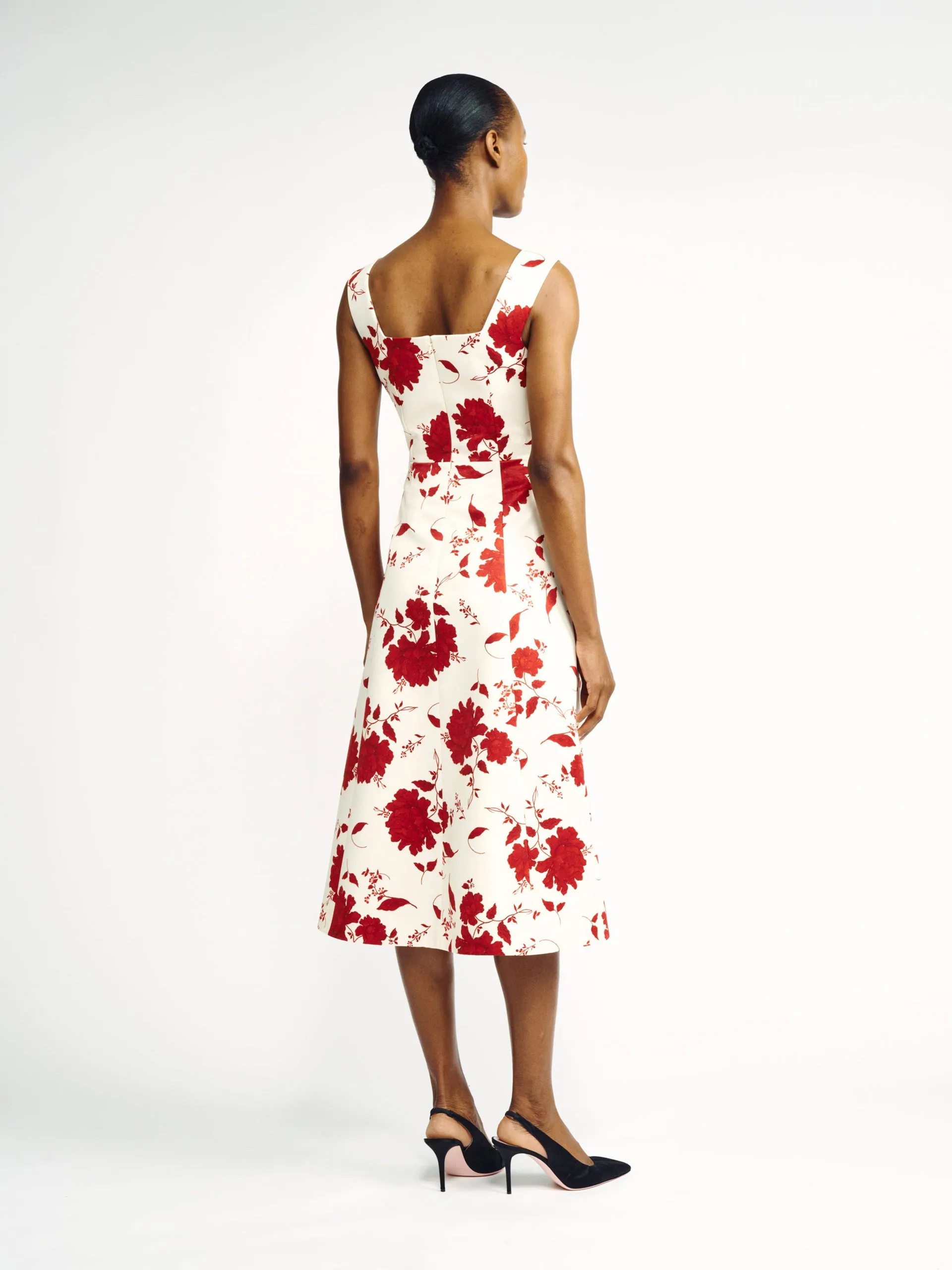 Petrova red floral dress