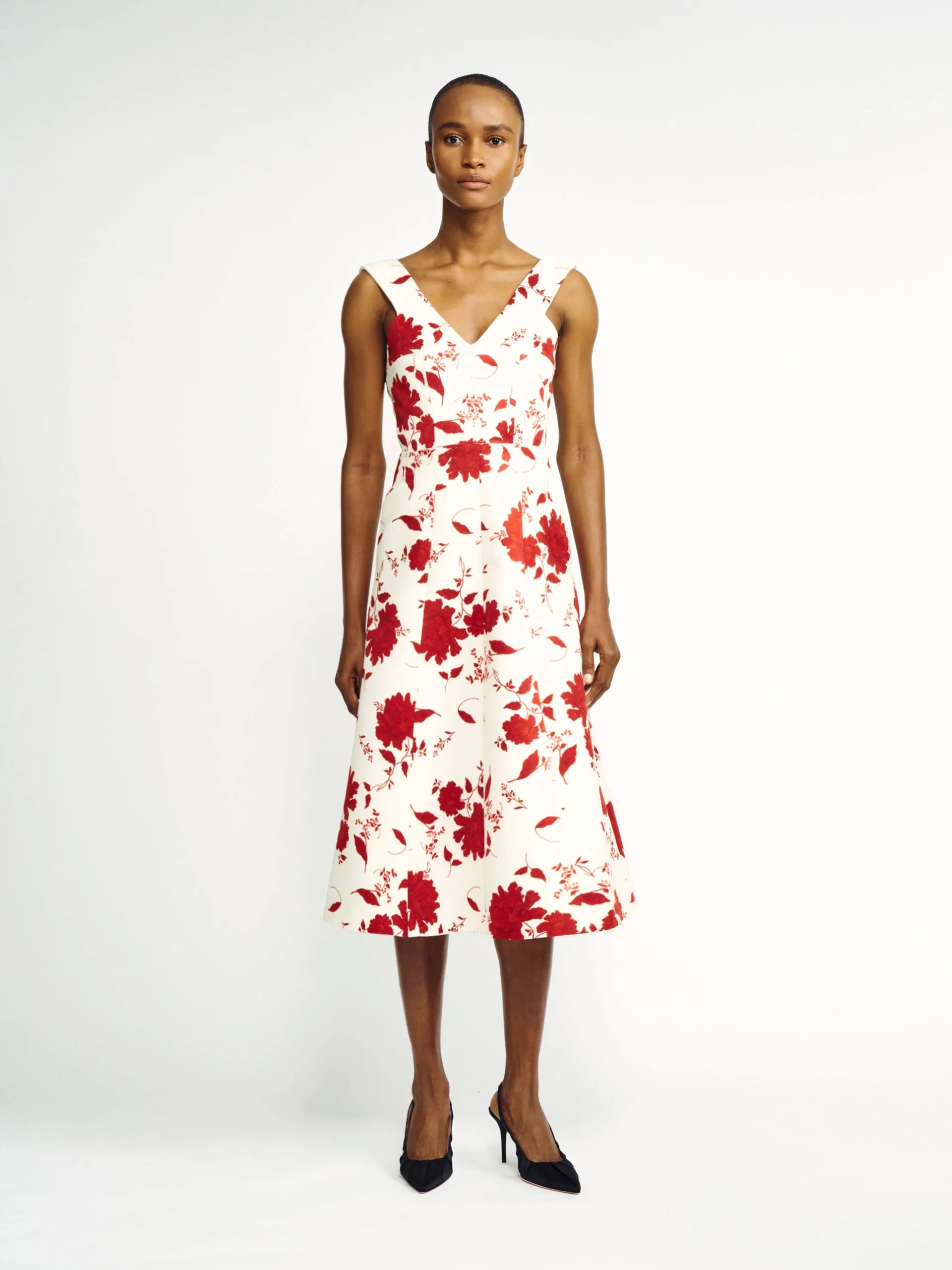 Petrova red floral dress