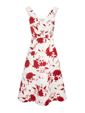 Petrova red floral dress