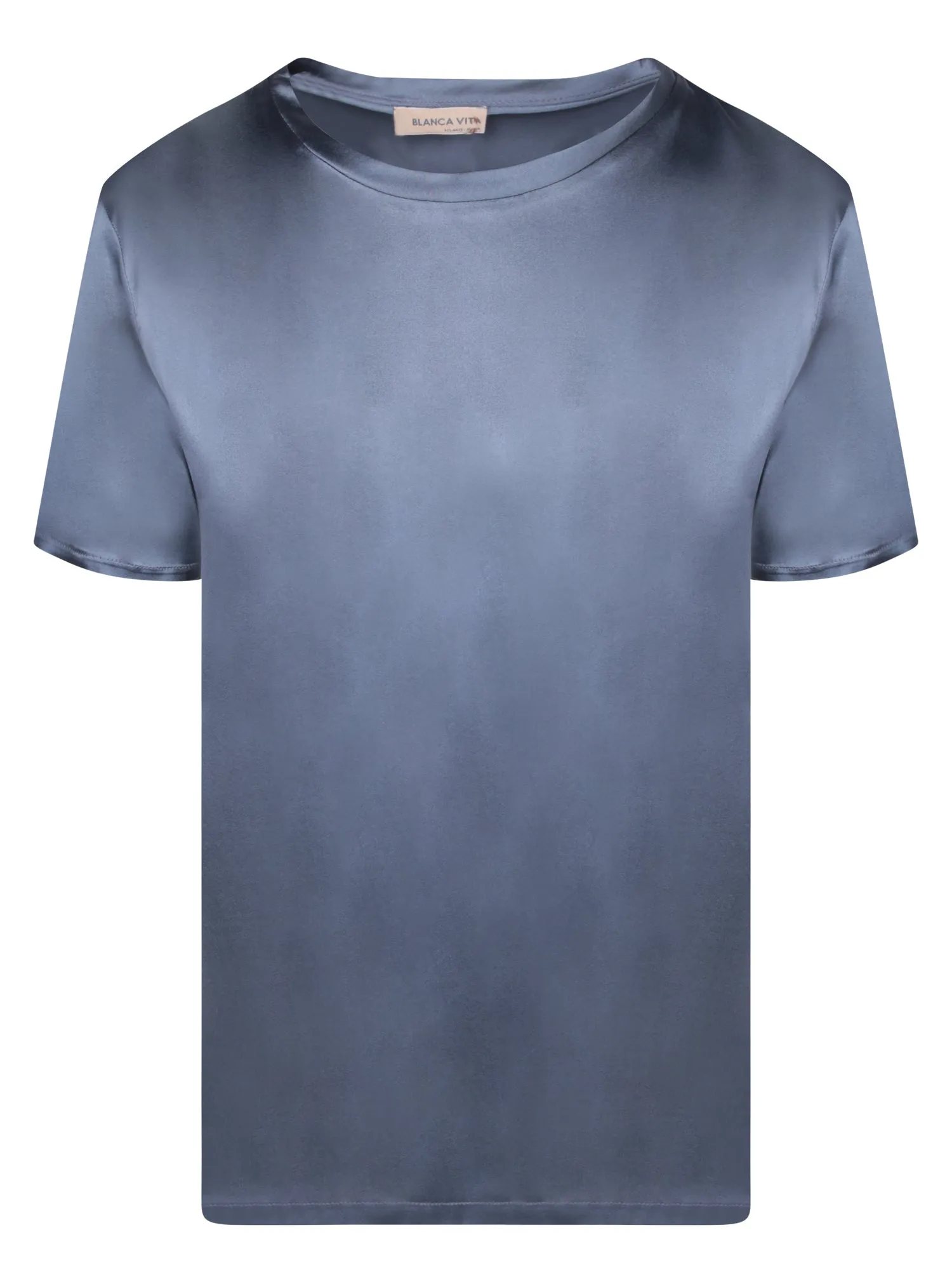 Powder Silk Satin T-Shirt