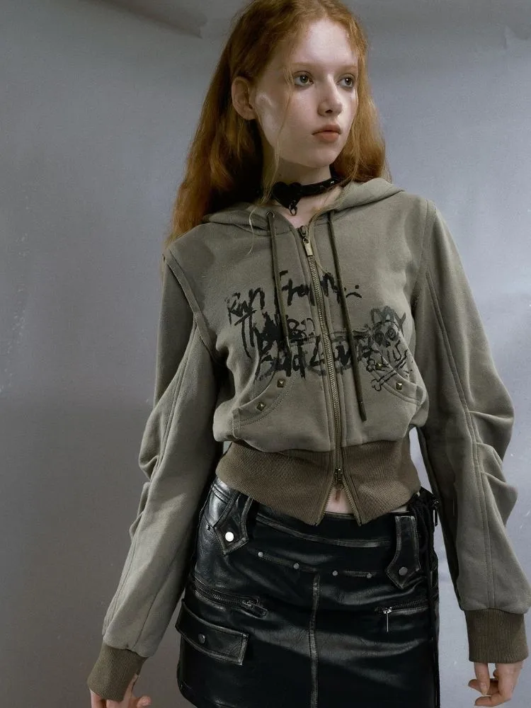 Retro Studded Leather Skirt【s0000003263】