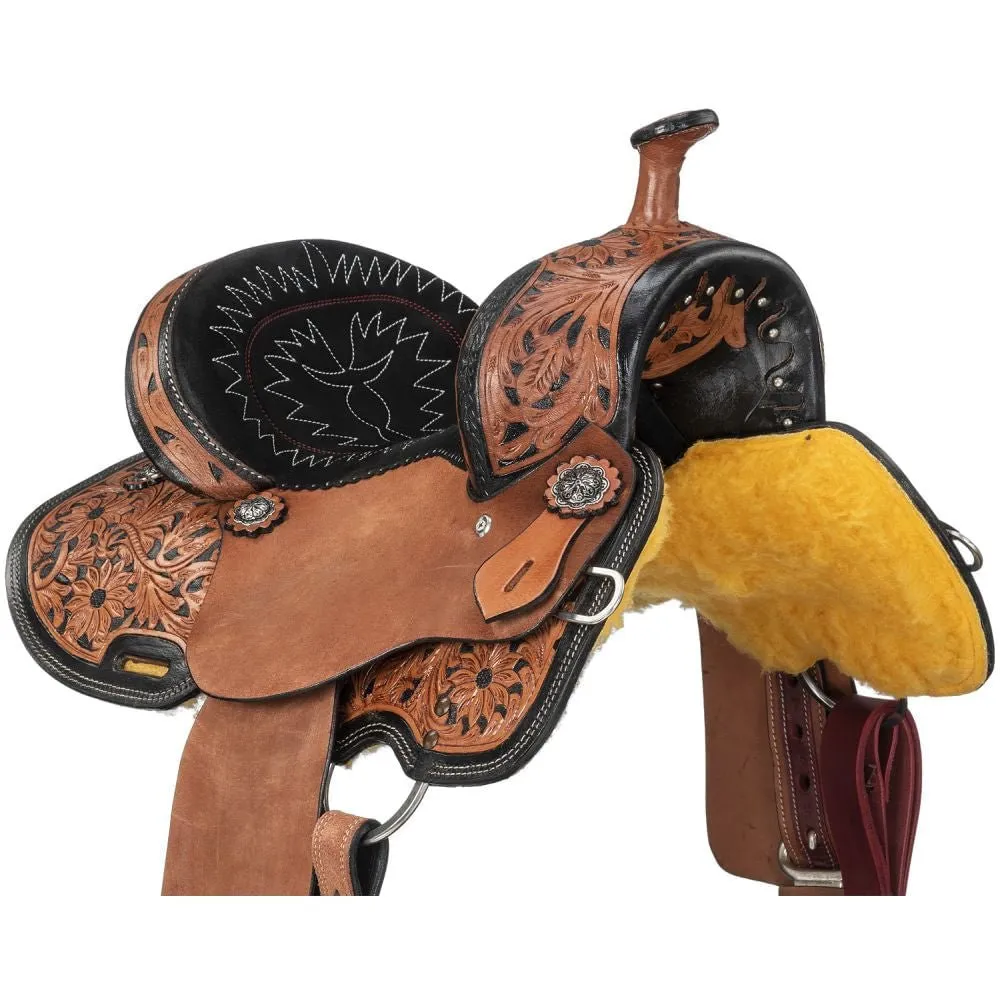 Royal King Two Tone Youth Hawley Barrel Saddle Package