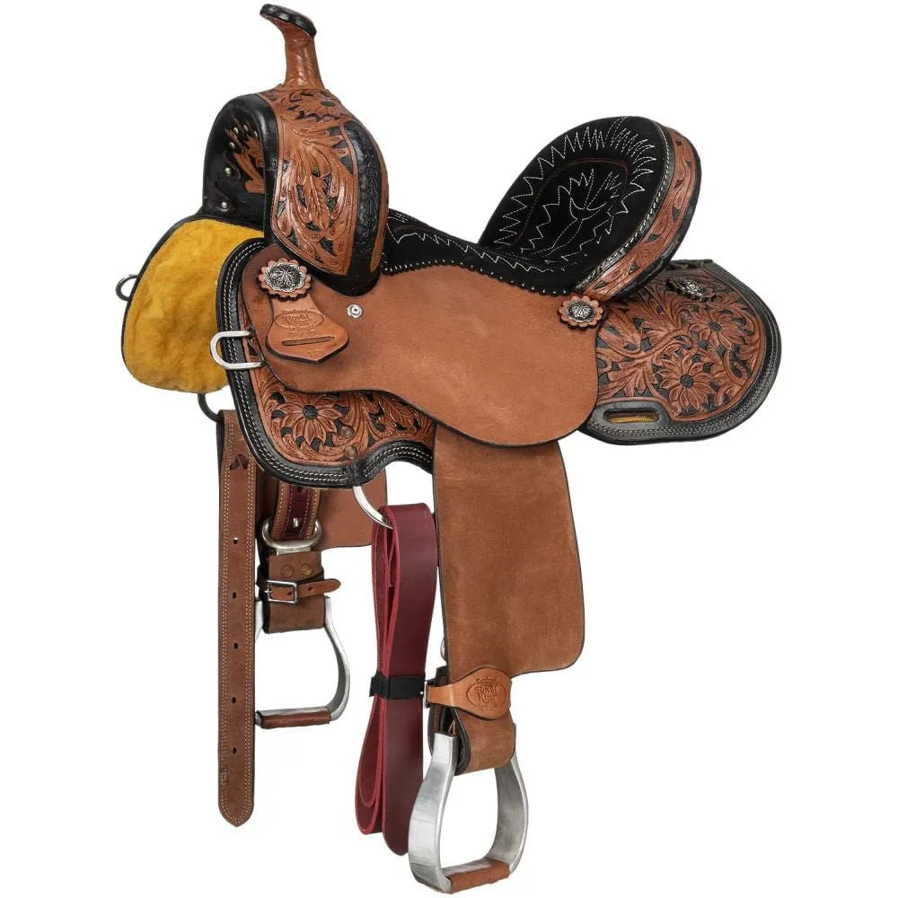 Royal King Two Tone Youth Hawley Barrel Saddle Package