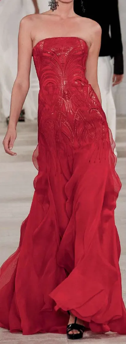 Ruby Red Silk Chiffon