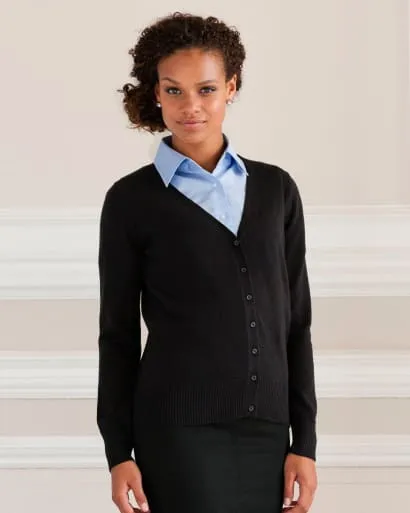 Russell Ladies' V-neck Knitted Cardigan - 715F