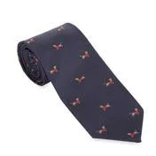 Sausage Dog Embroidered Silk Tie