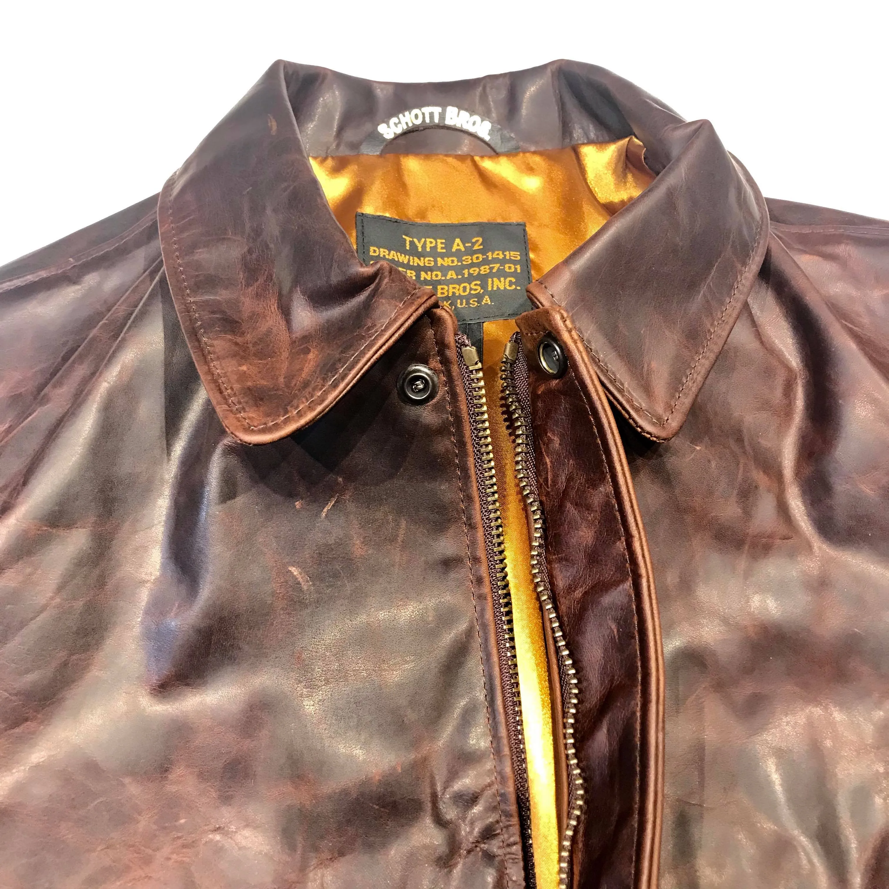 Schott NYC Men's Double Pocket Cowhide Leather Jacket