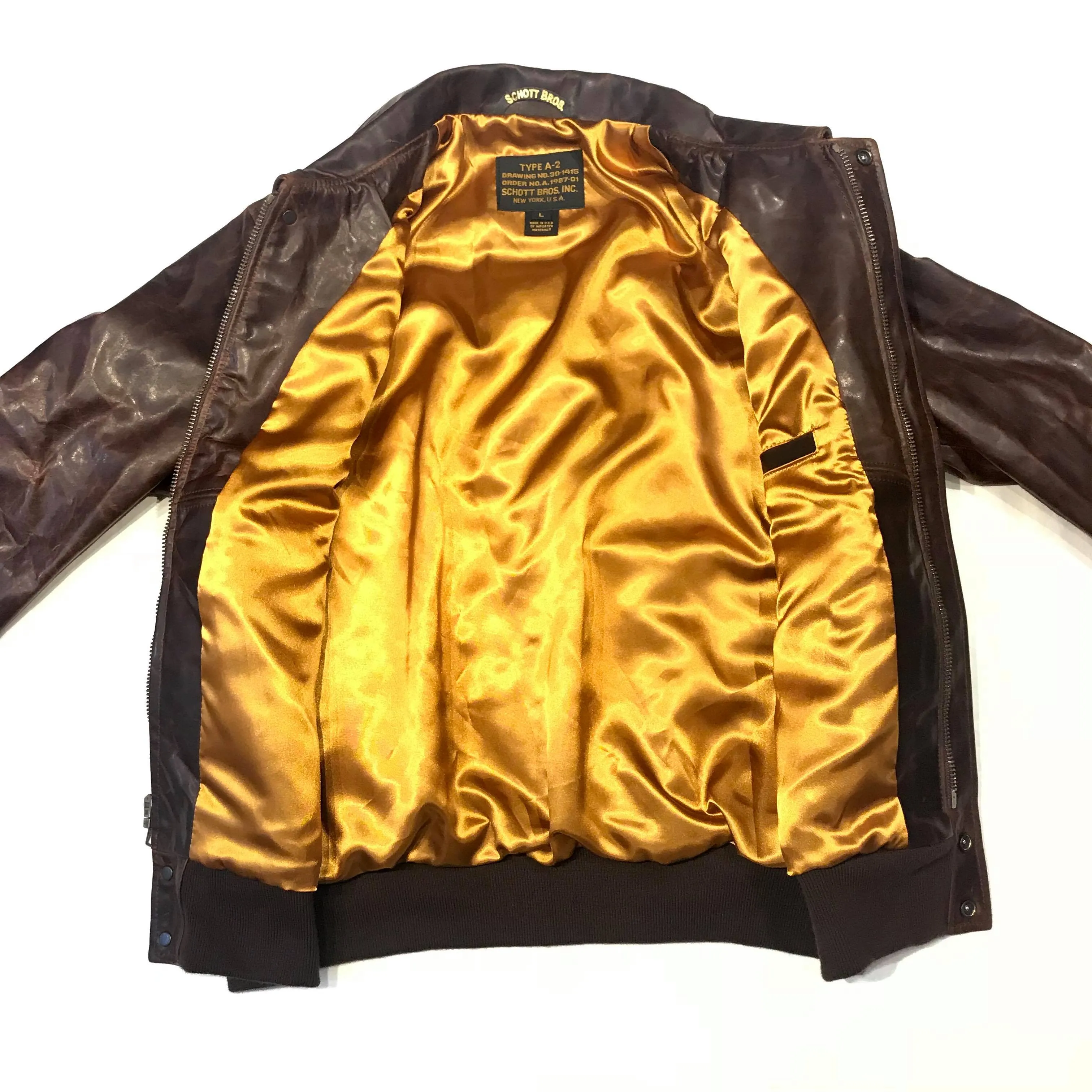 Schott NYC Men's Double Pocket Cowhide Leather Jacket