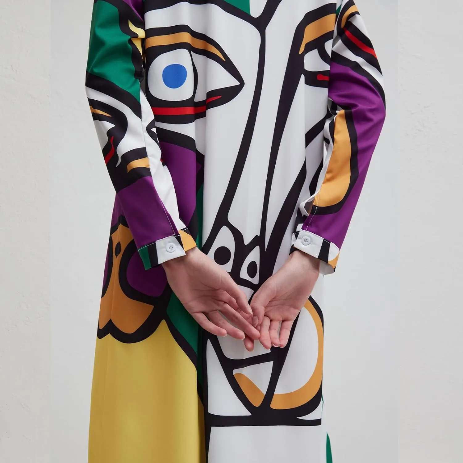 Shirt Long Dress Button Down Up Dress for Women Casual Long Sleeve Maxi Spring Summer Dresses with Sleeve Tab Pocket Collar