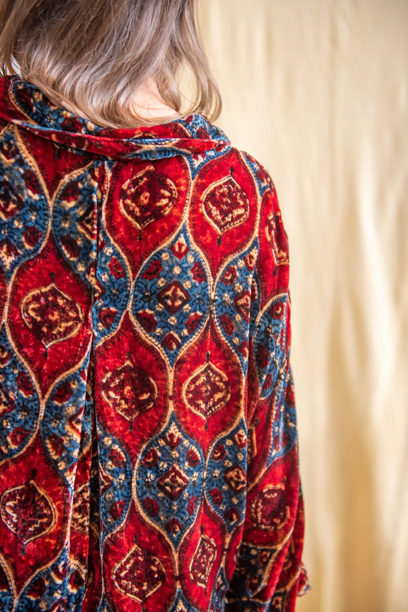 Silk Velvet Oversized Shirt