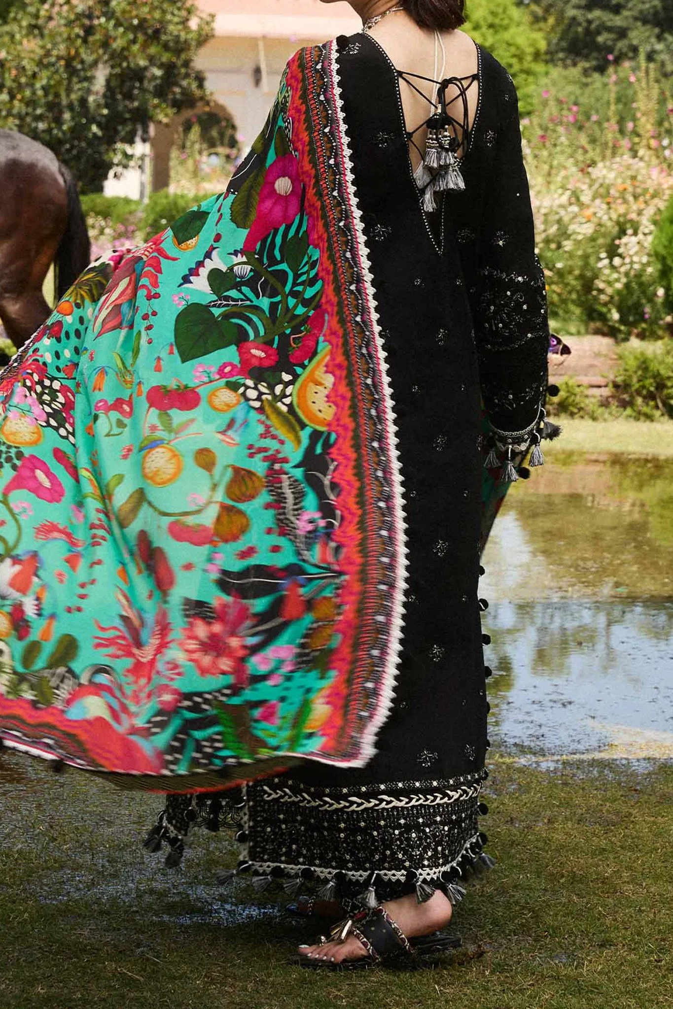SS Lawn By Hussain Rehar Unstitched 3 Piece Emb Lawn Collection'2024-Rave