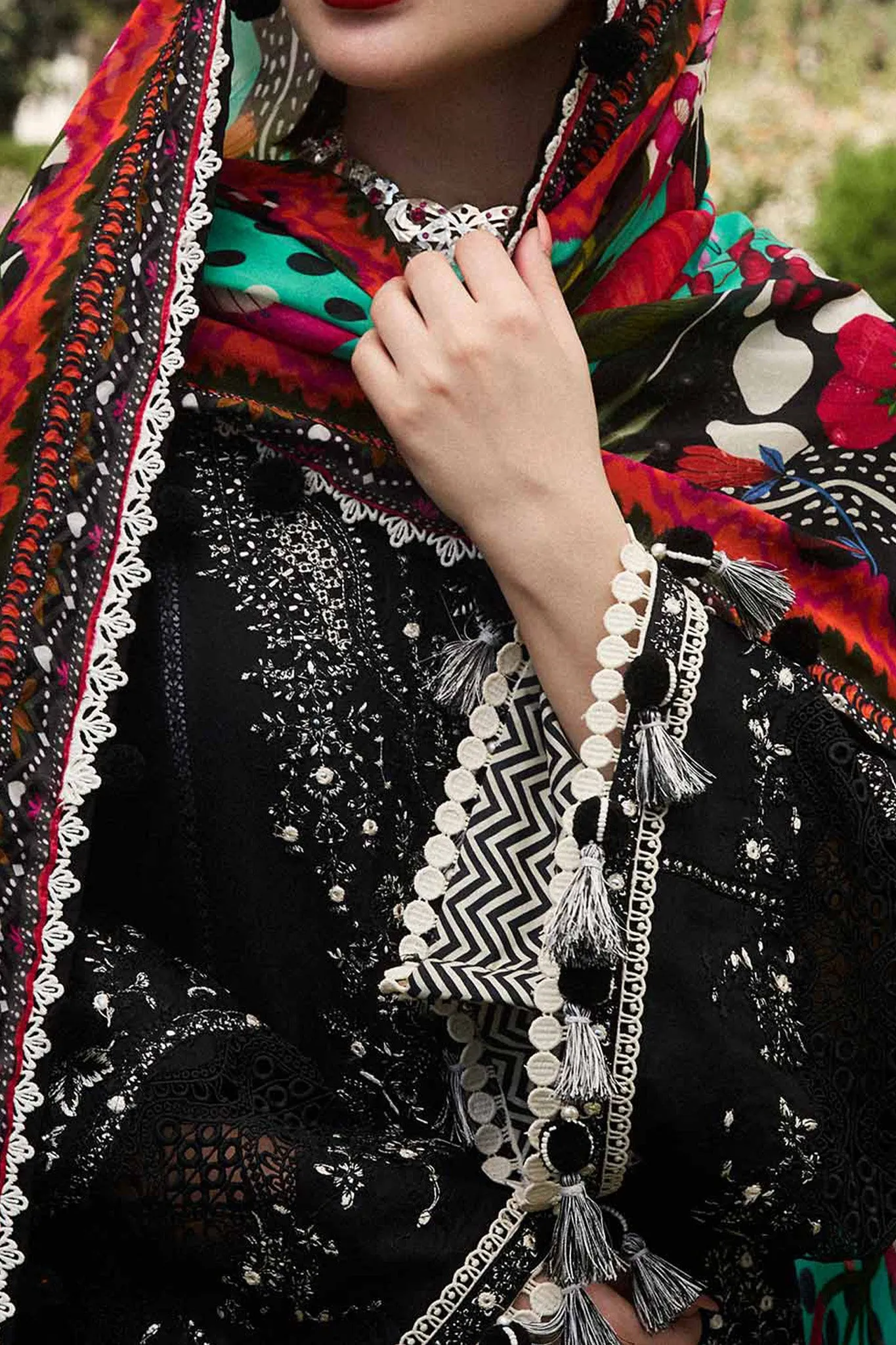 SS Lawn By Hussain Rehar Unstitched 3 Piece Emb Lawn Collection'2024-Rave