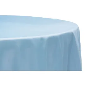 Taffeta Tablecloth 120" Round - Baby Blue