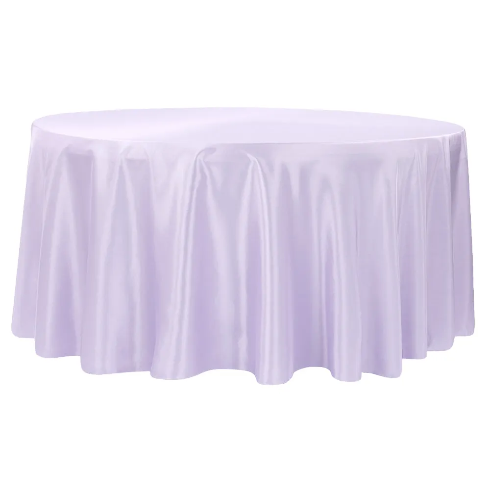 Taffeta Tablecloth 120" Round - Lavender