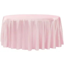 Taffeta Tablecloth 120" Round - Pink