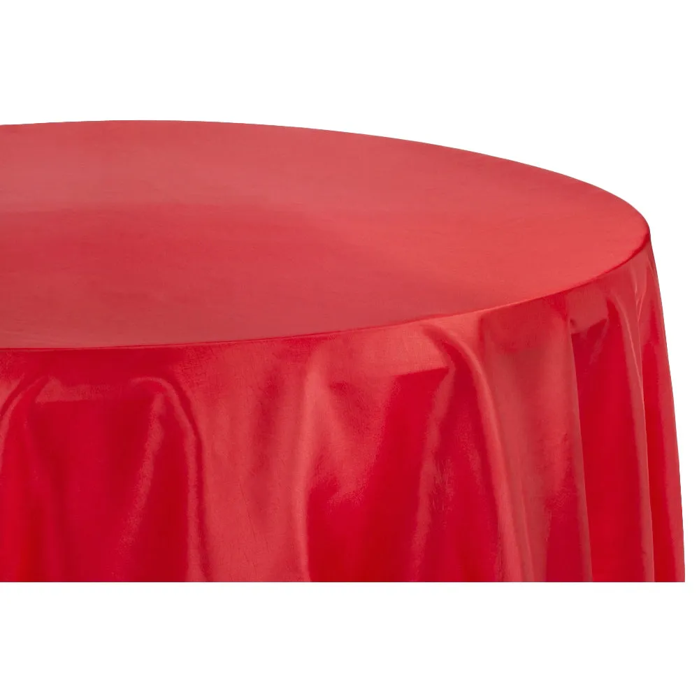 Taffeta Tablecloth 120" Round - Red