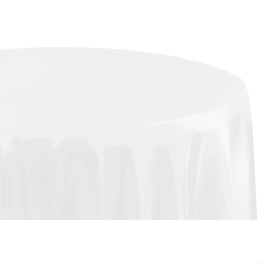 Taffeta Tablecloth 132" Round - White