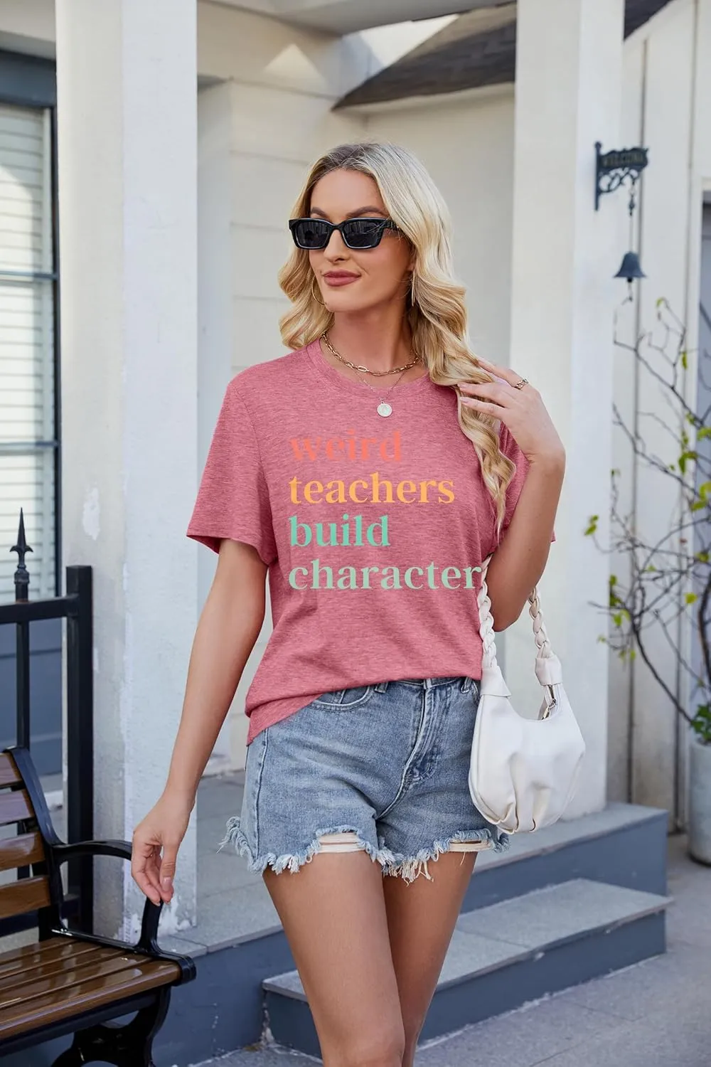 Teacher Life T-Shirt - Women's Weird Teacher Tee - Short Sleeve Tops