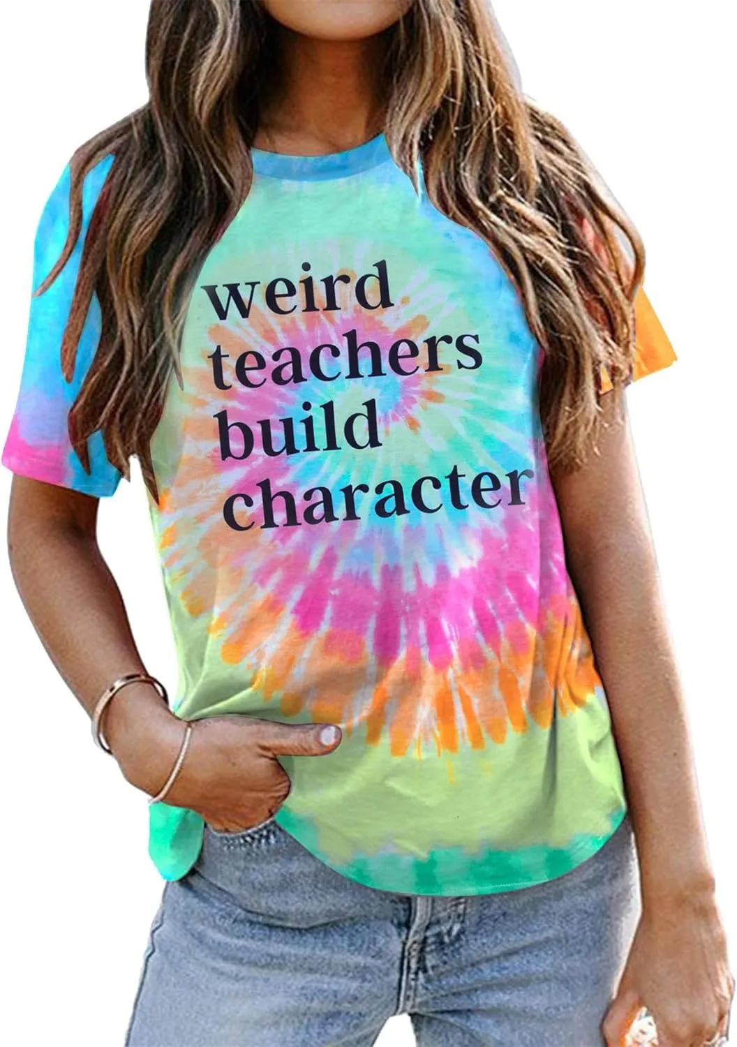 Teacher Life T-Shirt - Women's Weird Teacher Tee - Short Sleeve Tops