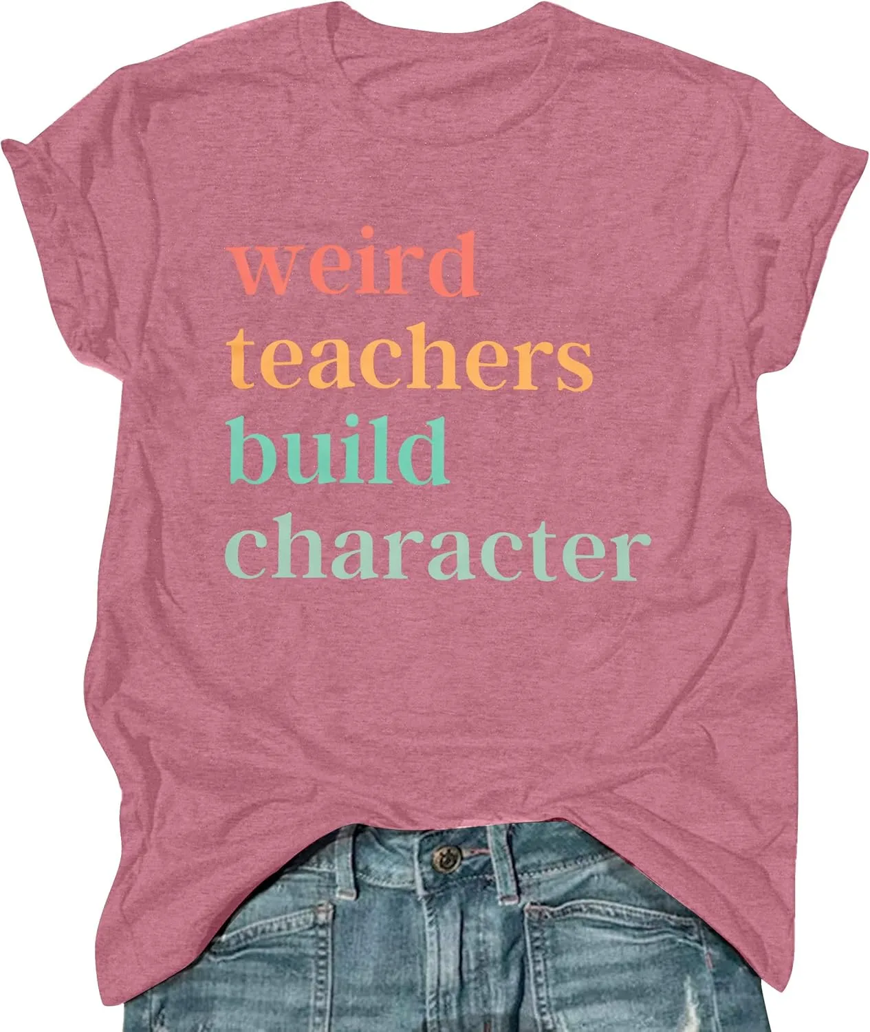 Teacher Life T-Shirt - Women's Weird Teacher Tee - Short Sleeve Tops