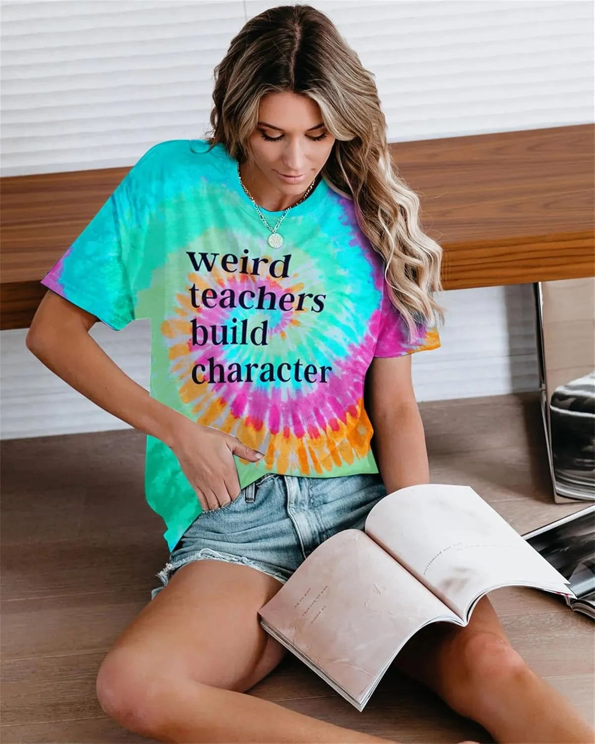 Teacher Life T-Shirt - Women's Weird Teacher Tee - Short Sleeve Tops
