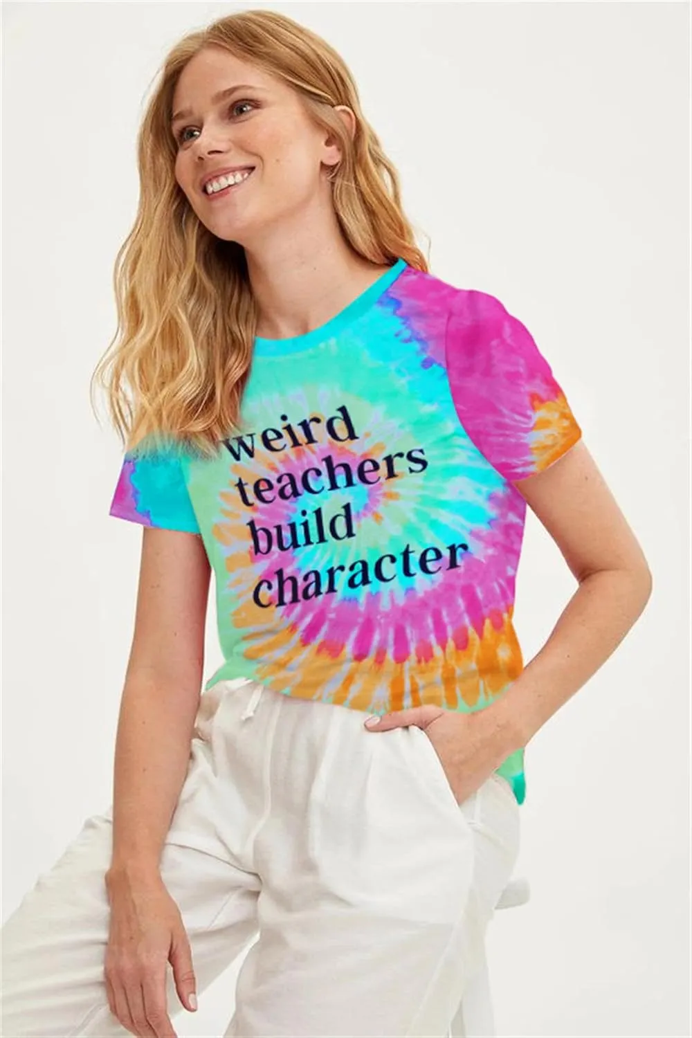 Teacher Life T-Shirt - Women's Weird Teacher Tee - Short Sleeve Tops
