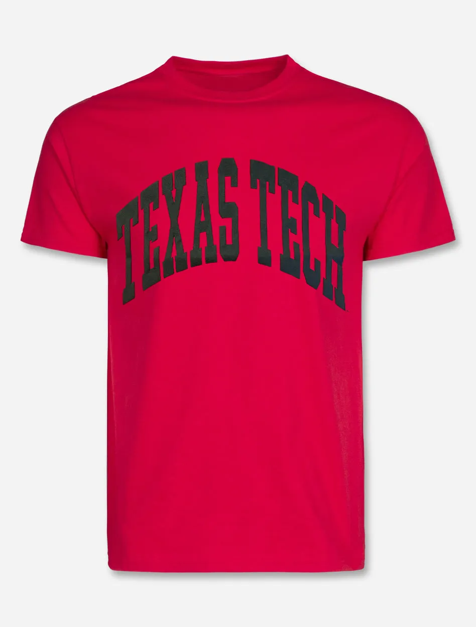 Texas Tech Red Raiders "Gnarly Arch" Team Color  PUFF Print T-Shirt