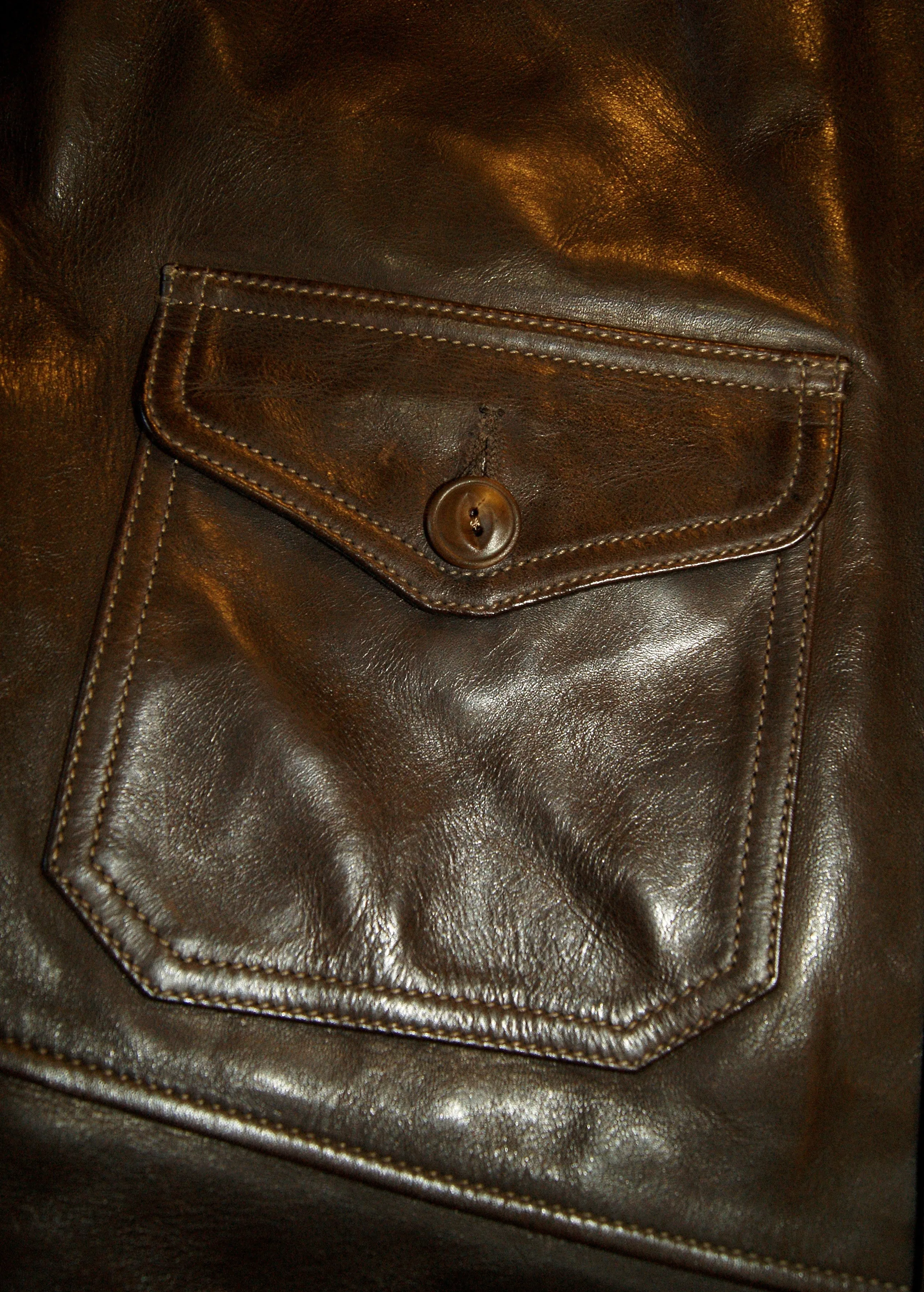 Thedi x Thurston Brown Cowhide Button-Up Shawl Collar Utility Jacket