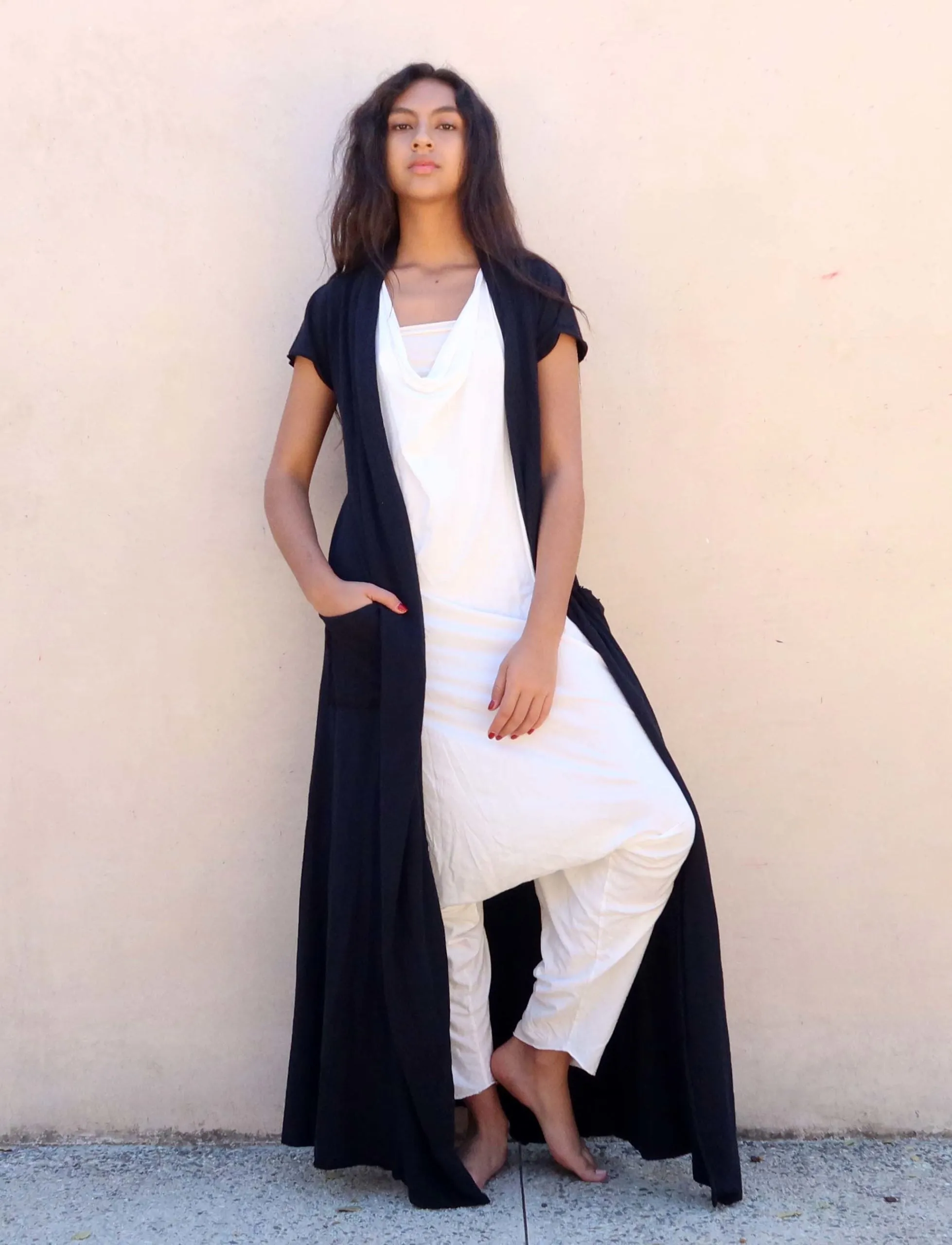 Tie Front Simplicity Long Cardigan