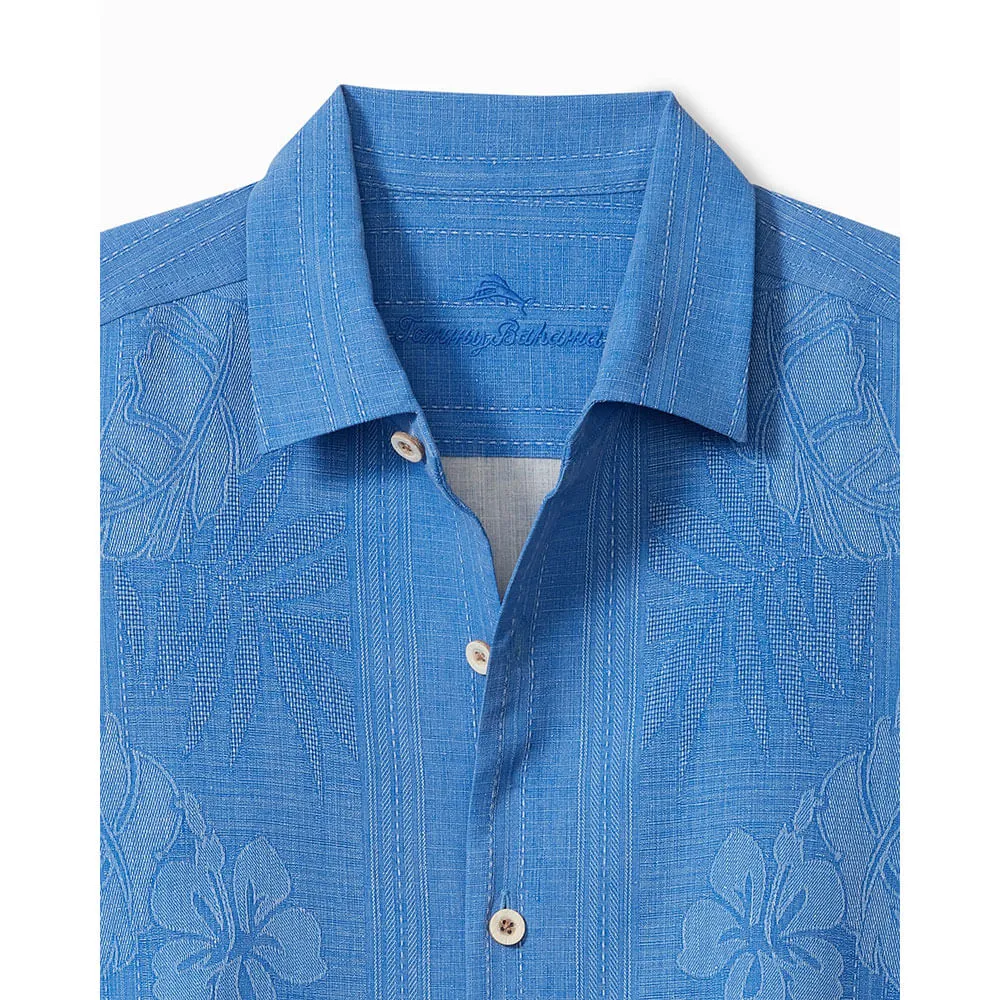 Tommy Bahama Bali Border Camp Shirt - Mountain Bluebell