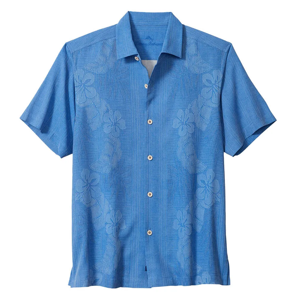 Tommy Bahama Bali Border Camp Shirt - Mountain Bluebell
