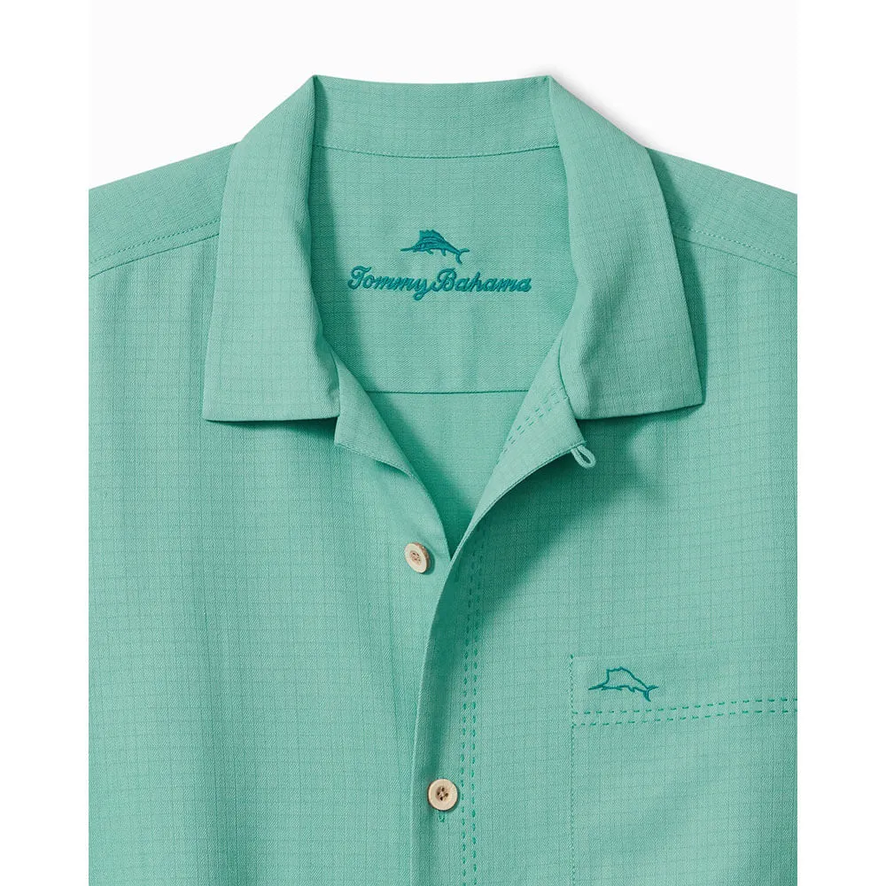 Tommy Bahama Coastal Breeze Check Camp Shirt - Blue Freeze