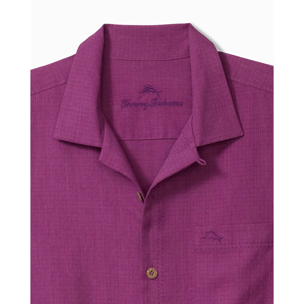 Tommy Bahama Coastal Breeze Check Camp Shirt - Deep Hollyhock