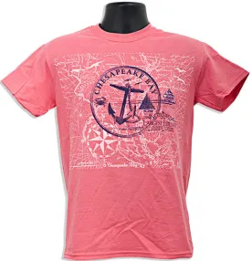 TSCB03C T-Shirt Chesapeake Bay Circle CORAL SILK