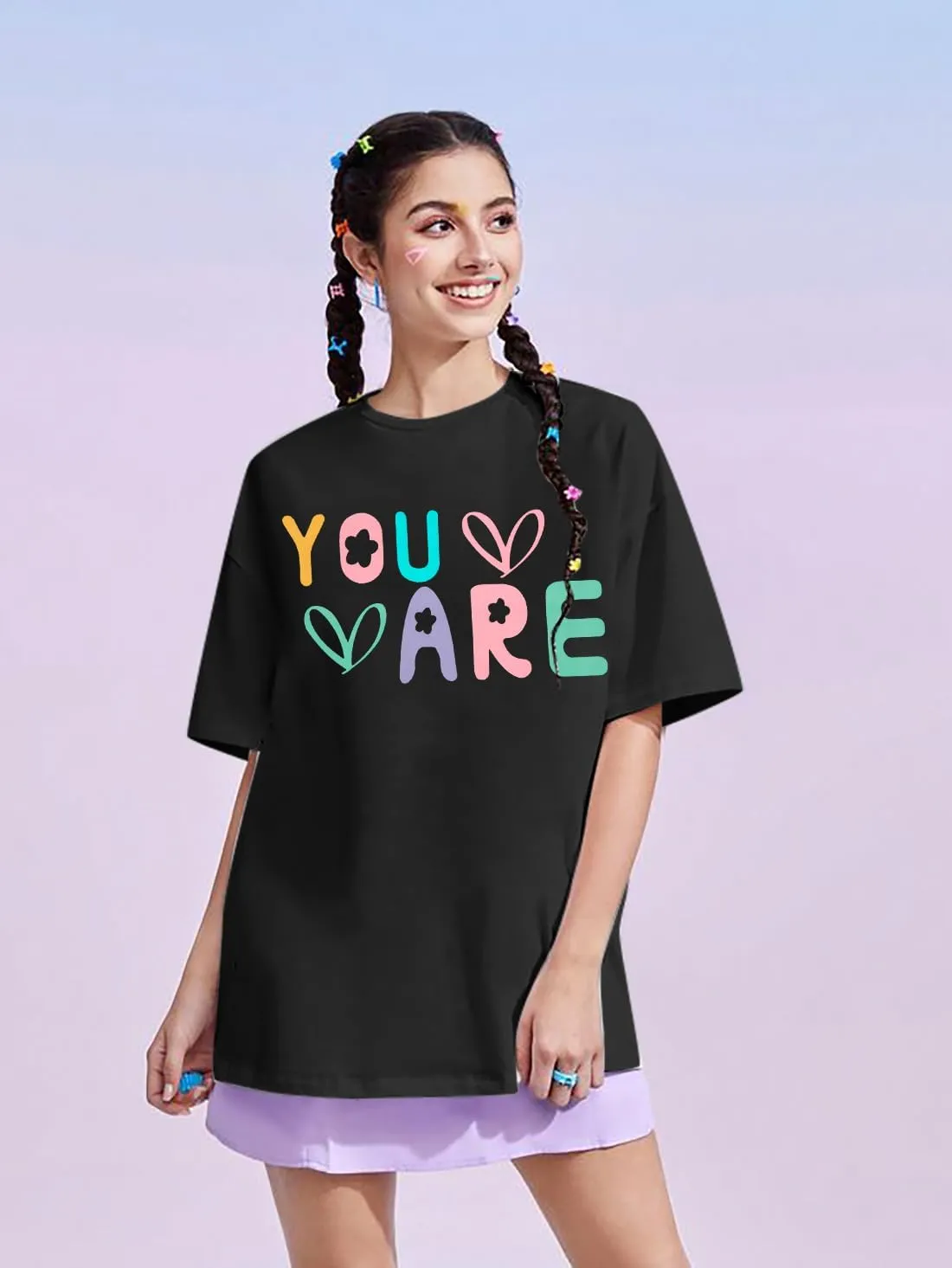 VILOVE You are Inspiration T Shirt Women Oversized Christian Shirts Positive Affirmation Tee Casual Blessed Saying Tops