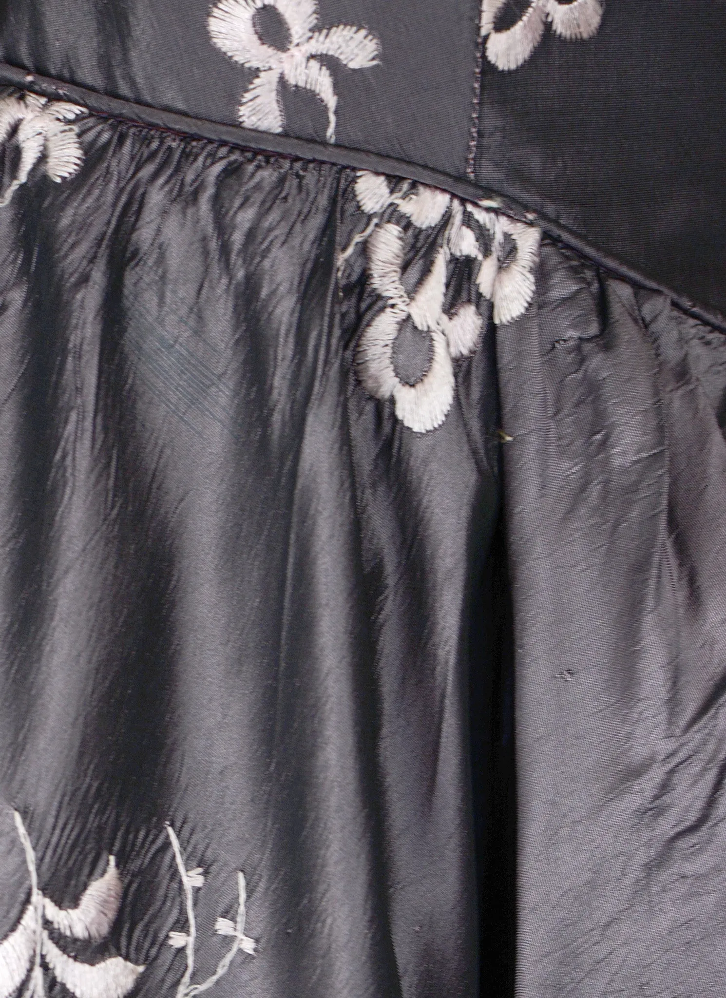 Vintage 1950s Grey Taffeta Cocktail Dress