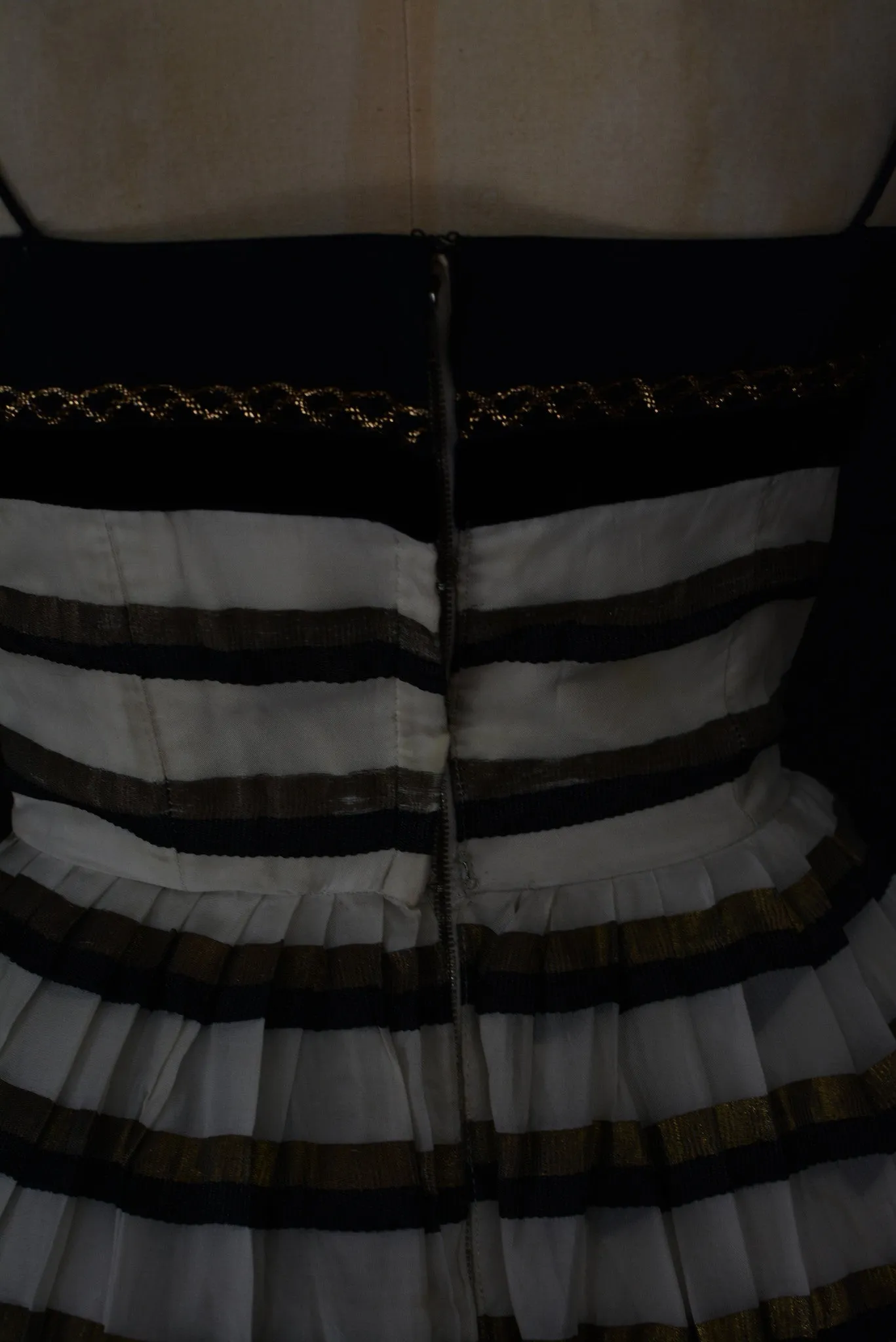 Vintage 1950s Stripe Cocktail Dress
