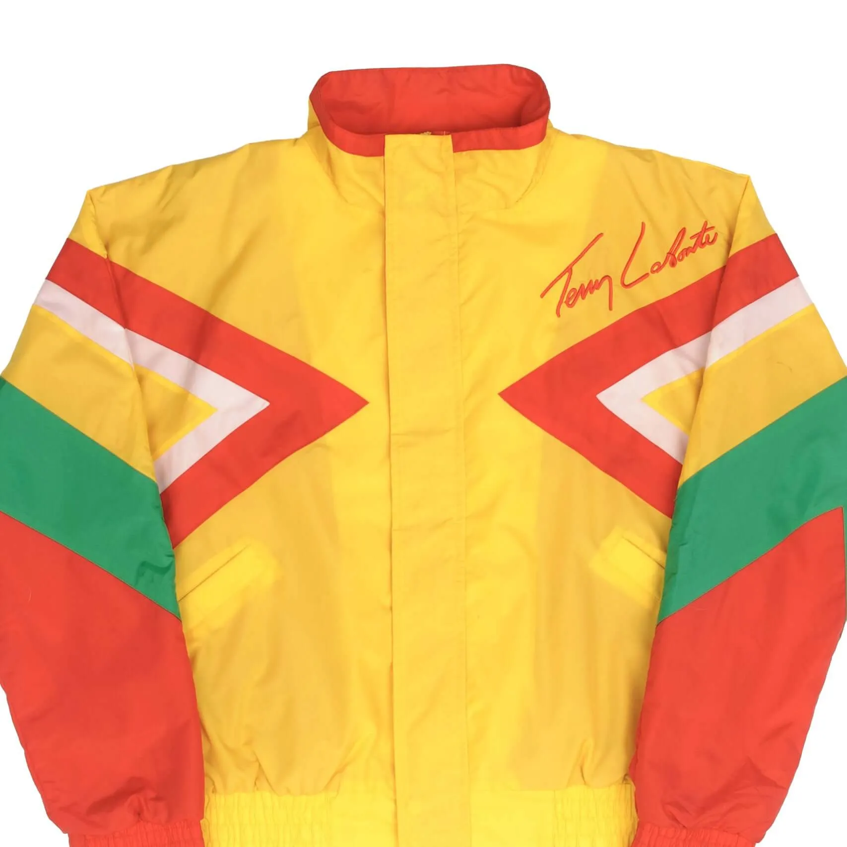 VINTAGE NASCAR TERRY LABONTE KELLOGGS YELLOW WINDBREAKER JACKET 1990S SZE MEDIUM