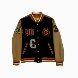 VINTAGE RAG ORANGE BLACK VARSITY