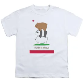 We Bare Bears Cali Stack Youth White Shirt