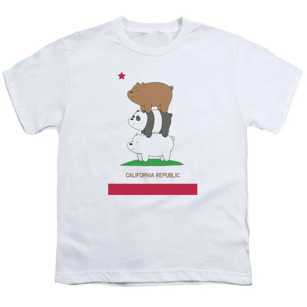 We Bare Bears Cali Stack Youth White Shirt