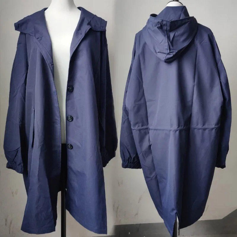 Wjczt Fashion Womens Trench Coats Hooded Long 2021 Spring Autumn Windproof Lady Female Casual Clothes 8 Color Windbreaker Korean Style