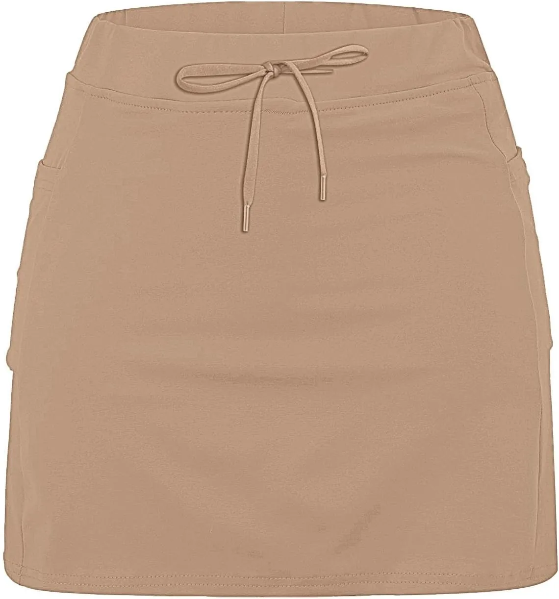 Women's Basic Versatile Stretchy Solid Flared Casual Mini Skater Skirt, S-5XL