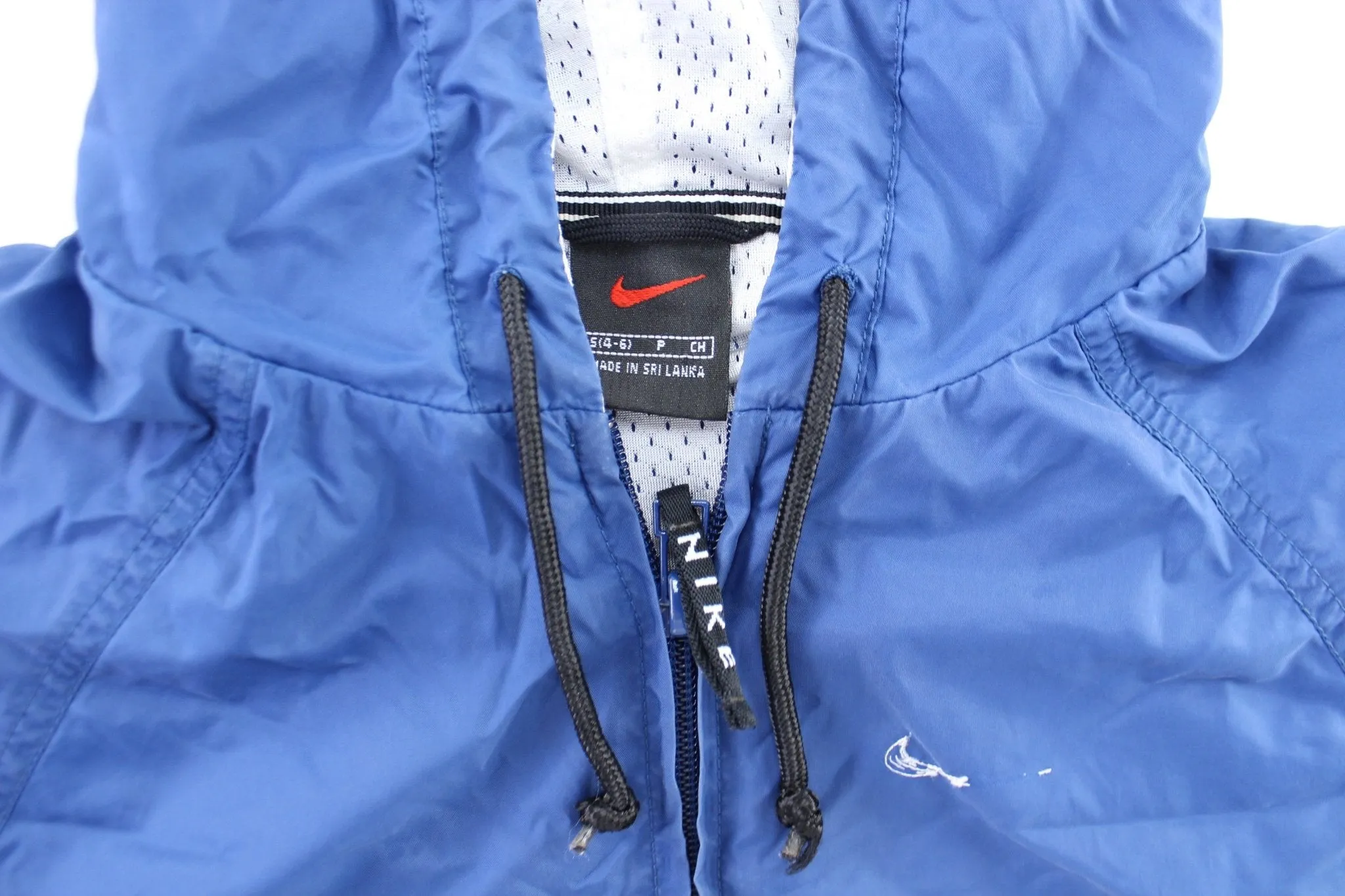 Women's Vintage Nike Logo Blue & White Pullover Jacket