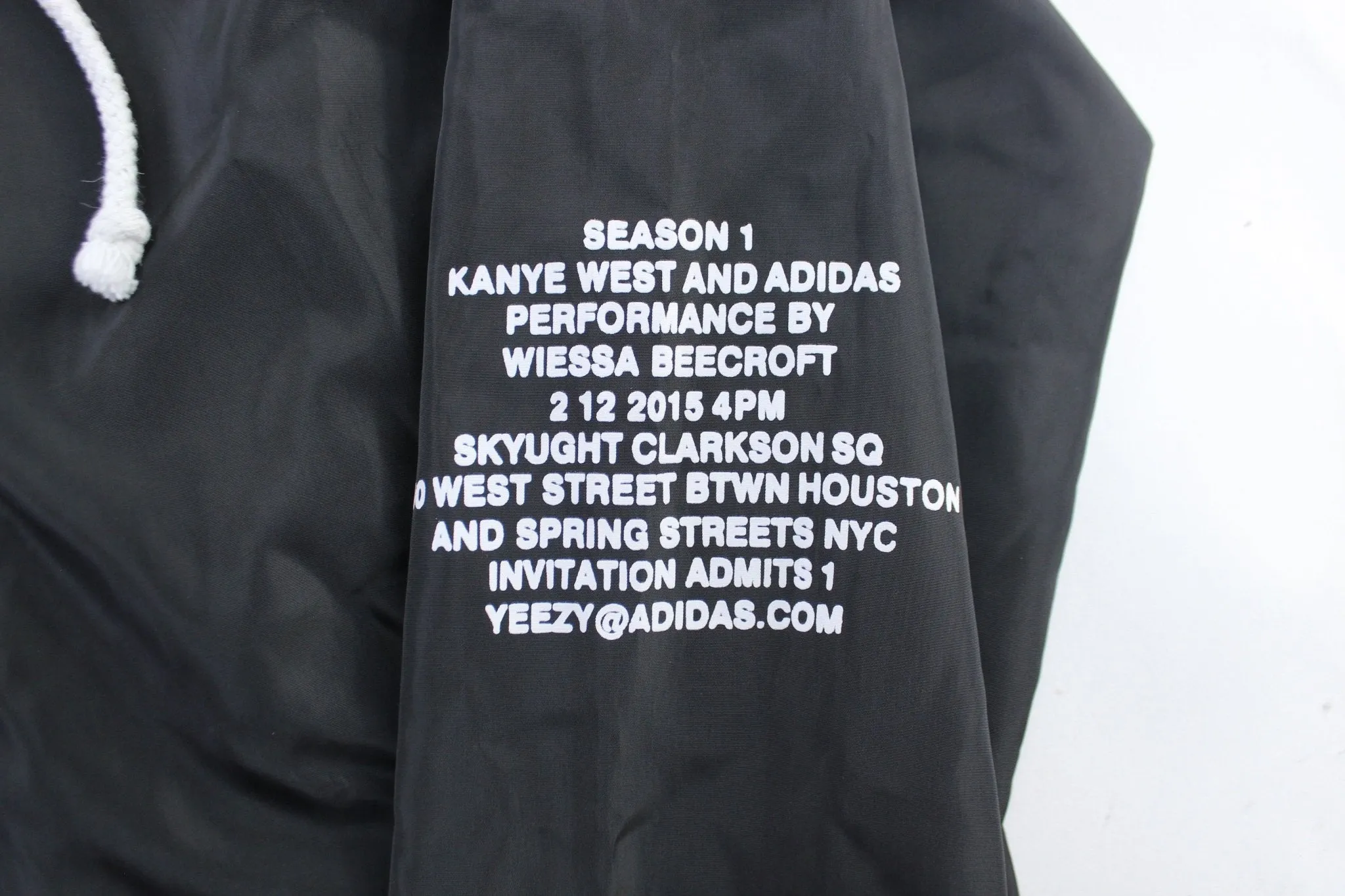 Yeezy Tour Black Windbreaker Jacket